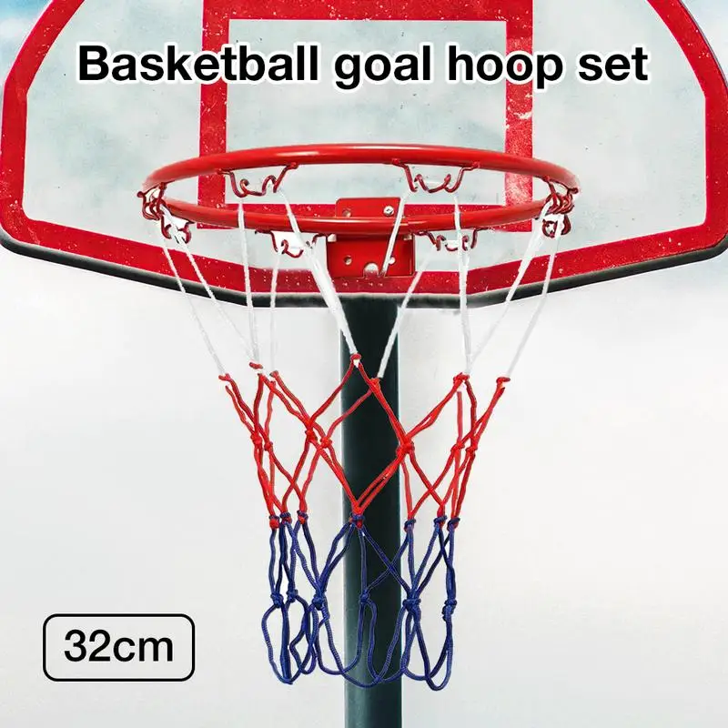 1 компл. Складного Баскетбольного Кольца С Металлическим Ободом, Отличное Баскетбольное Кольцо, Простое В Установке, Баскетбольная Система с Ободом 32 см, Баскетбольные Цели