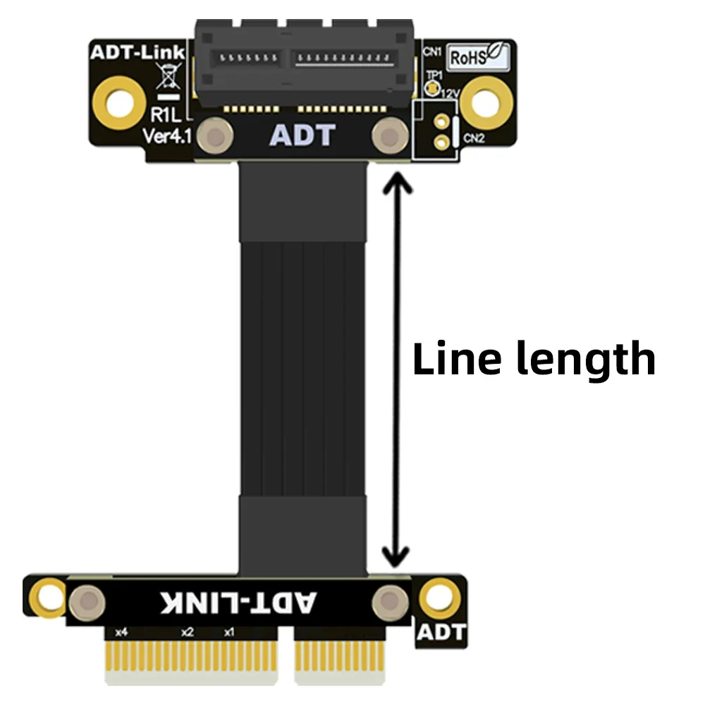 Riser PCI-E 3.0 X4-X1 PCIe Удлинительный Кабель-Перемычка PCI Express 4.0 1x 4x для Карты захвата Гигабитной Беспроводной Локальной сети, Аудиокарты USB