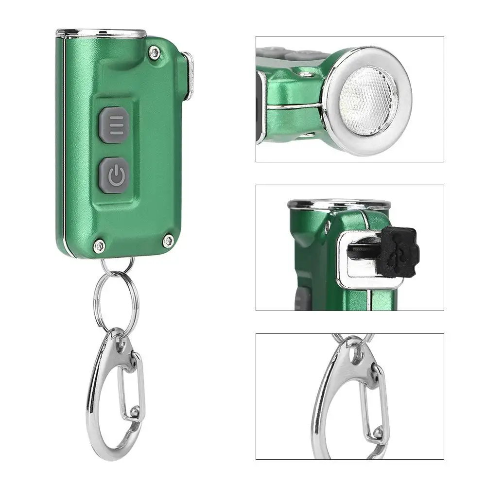 1 ~ 5ШТ Мини светодиодный фонарик Рабочий свет Портативный карманный фонарик Брелки USB Перезаряжаемые для кемпинга на открытом воздухе Маленький светильник