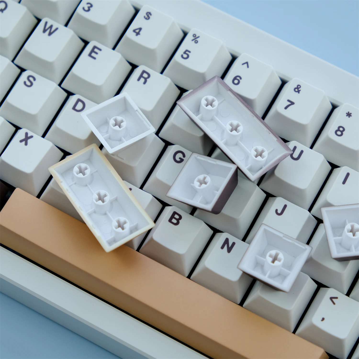129 клавишных колпачков для вишневого кофе PBT, сублимационные механические колпачки для клавиатуры, могут быть настроены аниме-колпачки для ключей