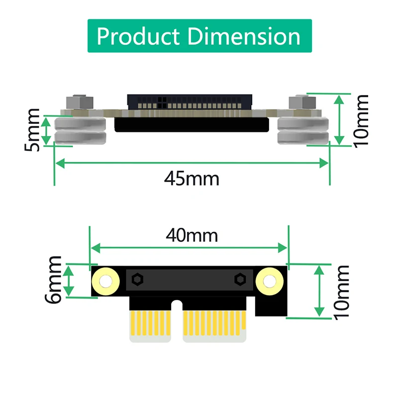 NGFF M.2 NVME M-Key SSD для подключения Удлинительного кабеля PCI Express X1 к Плате Riser с Магнитной накладкой Поддерживает 2230 2242 2260 2280 M2 NVME SSD
