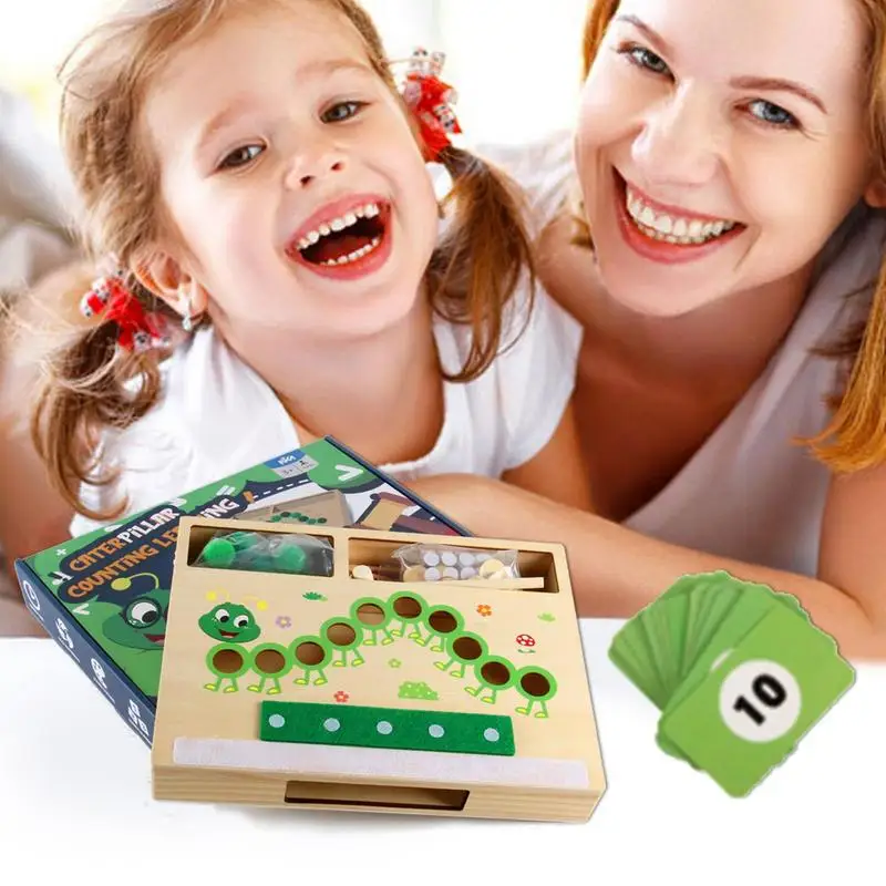 Счетные игрушки для детей 3-5 лет, Манипулятивные средства для подсчета гусениц, обучение основам Монтессори математике, сложению и вычитанию &