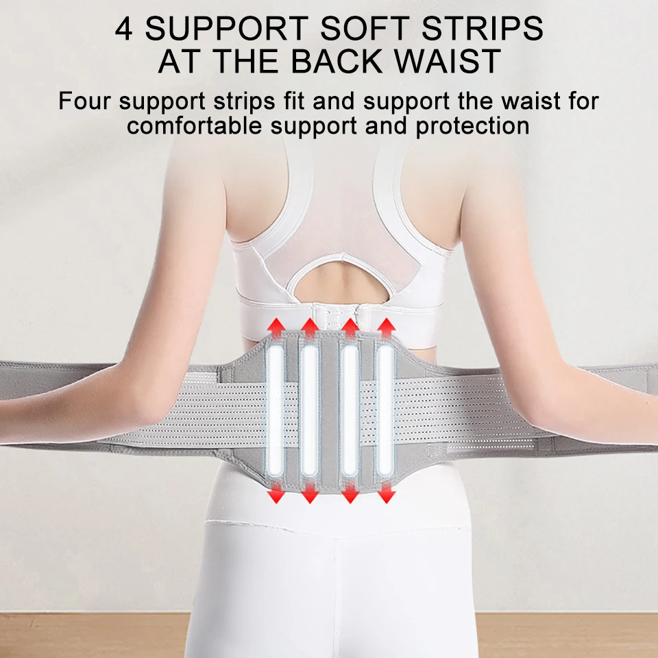 GOBYGO Health Care Турмалиновый Самонагревающийся Магнитотерапевтический пояс для поддержки спины, Регулируемый Поясничный бандаж, Массажная лента