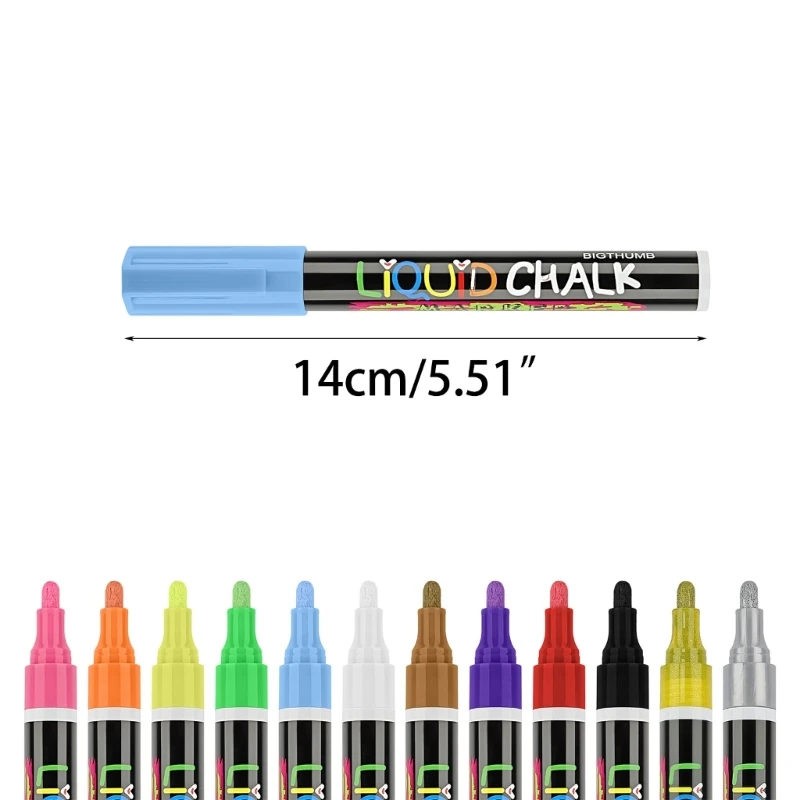 Стираемые маркеры для белой доски, 12 цветов, меловые ручки для белой доски