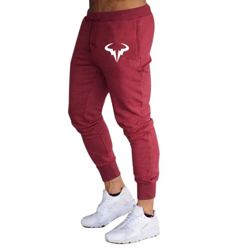 Теннисист Рафаэль Надаль 2024 Весенние мужские модные повседневные спортивные брюки из хлопка и льна с эластичной резинкой на талии, однотонные брюки из хлопка и льна