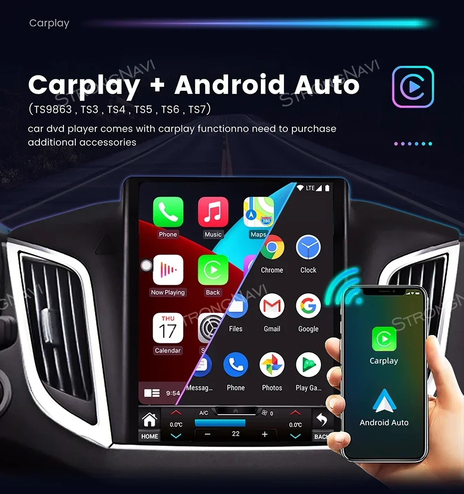 Экран в стиле Tesla Android Auto для Honda Civic 2012 2013 2014 2015, автомобильный радиоприемник Android, мультимедийный плеер, навигация для Carplay