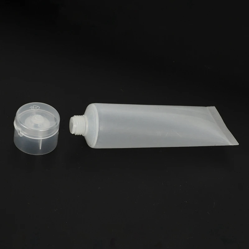 100шт 50 мл Матовых прозрачных пластиковых Мягких тюбиков Пустые Контейнеры для упаковки косметического крема, эмульсии, лосьона