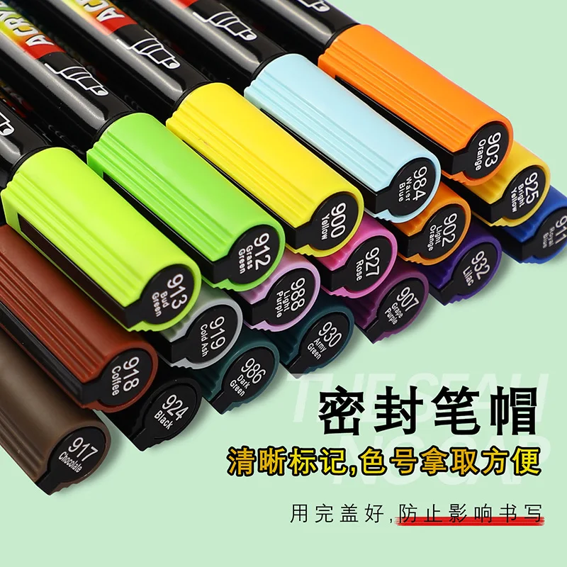 Акриловый маркер Guangna, 48-цветной костюм, художественная роспись своими руками, акриловая ручка для граффити, водонепроницаемая акриловая ручка