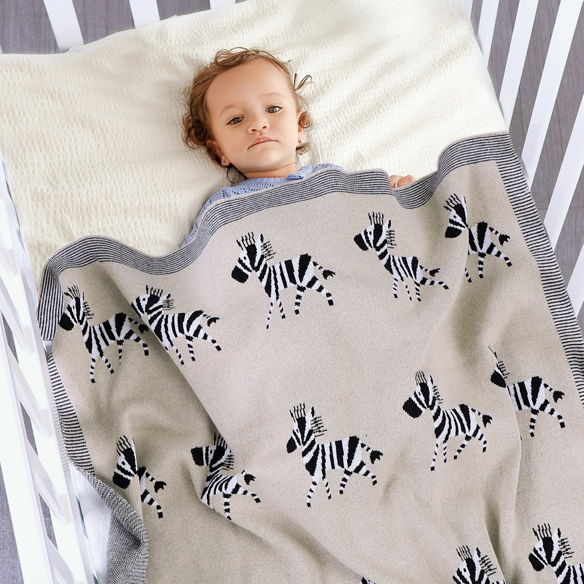 Новое осенне-зимнее детское одеяло из чистого хлопка с мультяшным жаккардовым чехлом, детское мягкое и удобное одеяло для хранения
