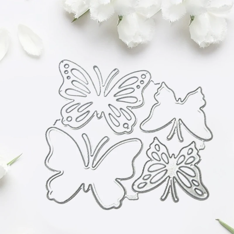 штампы для резки металла Butterfly, Комбинирующие 4 шт. для Карточек Butterfly for DIY Mak