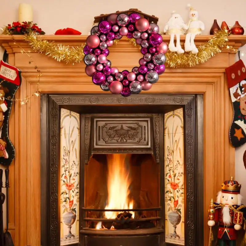 Рождественские венки для входной двери, украшения для рождественской елки, Венок для дверей отеля, Дизайн Рождественского шара Для создания рождественского настроения