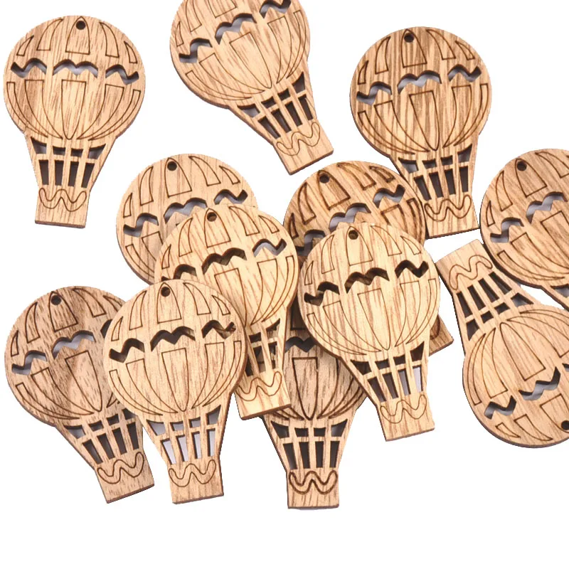 20шт Натуральный ретро воздушный шар Деревянные поделки для ручной работы, украшения для скрапбукинга, Незаконченный Деревянный декор Home Arts m1614