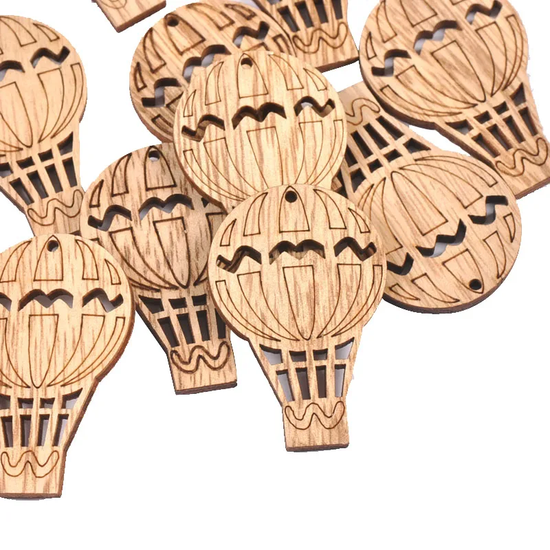 20шт Натуральный ретро воздушный шар Деревянные поделки для ручной работы, украшения для скрапбукинга, Незаконченный Деревянный декор Home Arts m1614
