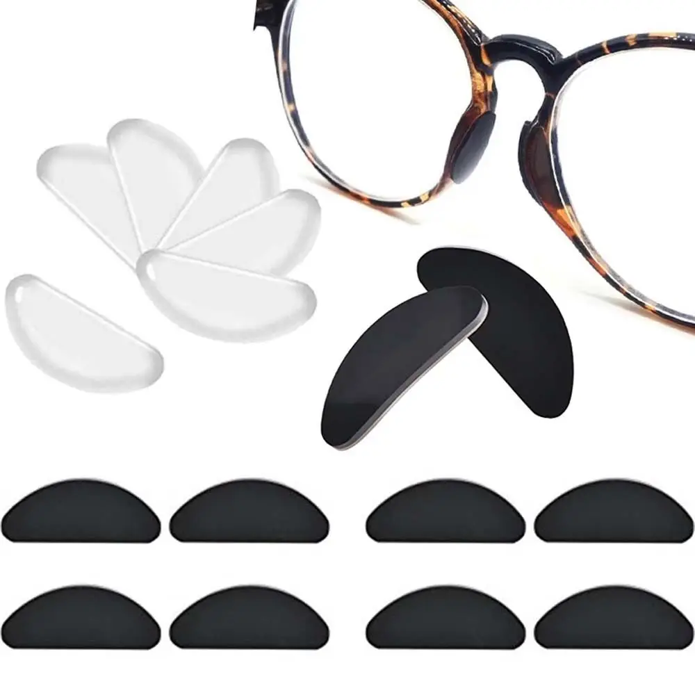 Удобные клейкие силиконовые Нескользящие Прозрачные очки в форме дуги, подставка для очков, палочка для носа, Накладки для очков, Корейская накладка для носа