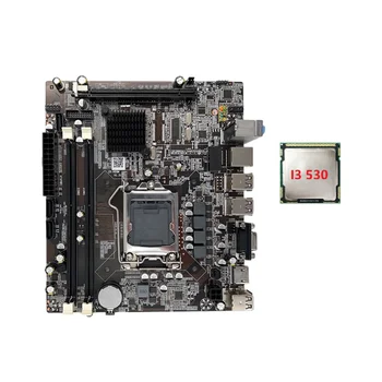 Материнская плата H55 LGA1156 Поддерживает процессор серии I3 530 Память DDR3 серии I5 760 Материнская плата настольного компьютера с процессором I3 530