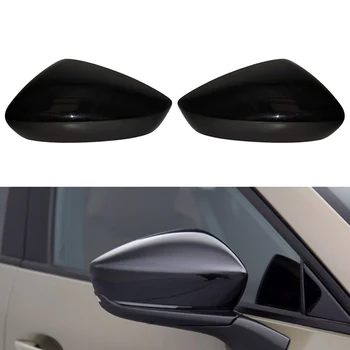 2ШТ Передняя Левая и правая Сторона Зеркала Заднего Вида Крышка Крышки Отделка Черный ABS Для Mazda CX-30 CX30 2020 2021 2022 2023 Хром