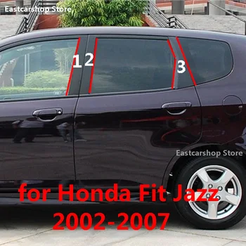 Для Honda FIT Jazz 2007 2006 2005 Автомобильная стойка B C Средняя Центральная колонна наклейка для украшения окна ПК 2004 2003 2002