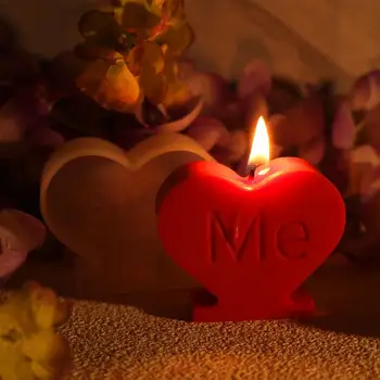 Силиконовая форма для свечей Love Heart, сделай САМ, форма для ароматерапии из эпоксидной смолы, Романтический орнамент для домашнего декора Ручной работы на День Святого Валентина
