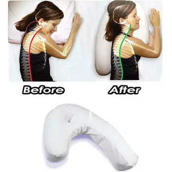 Side Sleeper Pro U-Образная подушка Для шеи и спины Side Sleeper Поддерживает вашу шею И позвоночник Во время здорового сна