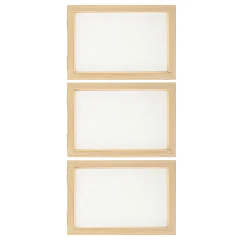 3шт Форма для изготовления бумаги Экран для изготовления бумаги Деревянная рамка для изготовления бумаги ручной работы