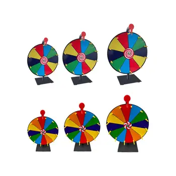 Цветное колесо приза, Металлическая настольная рулетка с подставкой, стираемое игровое колесо из