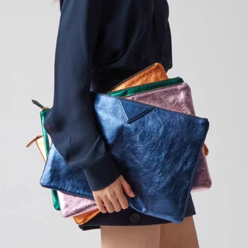 Простая Дизайнерская сумка-клатч Модная женская сумка из искусственной кожи, Новая Универсальная Ручная Сумка-конверт, Зажимная сумка