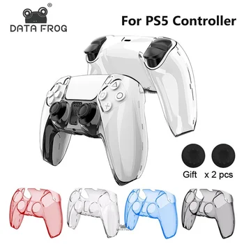 DATA FROG Прозрачный чехол для контроллера PS5, жесткий ПК, прозрачный чехол для Playstation 5, аксессуары для геймпада