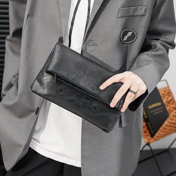 Новая модная мужская складная сумка-клатч, деловые повседневные сумки, модная ручная сумка, корейская версия, мужская сумка-клатч, кошелек bolso sac