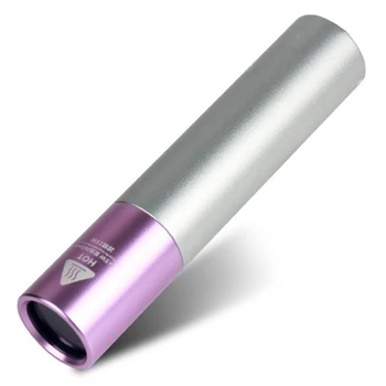 Портативный УФ-фонарик из алюминиевого сплава 365Нм, Перезаряжаемый Зум-контрольный фонарь для обнаружения домашних животных, светло-фиолетовый