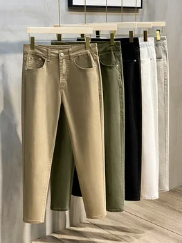 2022 Весна-осень, широкие прямые джинсы, мужские повседневные брюки из веревки, универсальные уличные брюки, Высококачественные джинсовые брюки S08