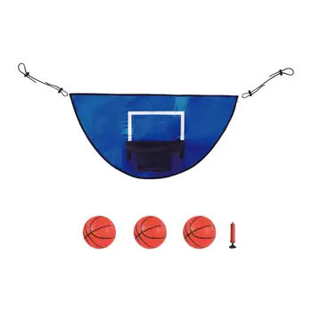 Баскетбольное кольцо для мини-батута на открытом воздухе с мини-баскетбольными мячами, аксессуар для крепления детского батута, Баскетбольная стойка