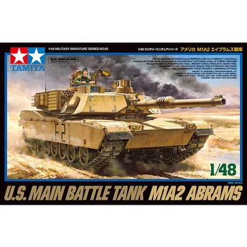 Tamiya 32592 1/48 Основной Боевой Танк США M1A2 Abrams MBT Военная Игрушка Для Хобби Пластиковая Модель Здания В Сборе Комплект Подарок Для Мальчиков И Детей