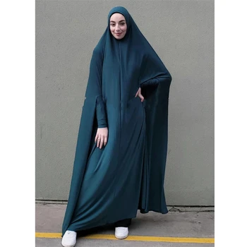 Полное покрытие Скромное Платье Женская Мусульманская Молитвенная Одежда Исламская Одежда С Капюшоном Абайя Ид Рамадан Кафтан Абайя Халат Кафтан