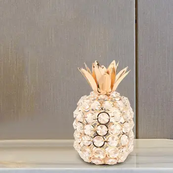 Настольный домашний декор ручной работы с украшением в виде ананаса из хрусталя 3D-огранки