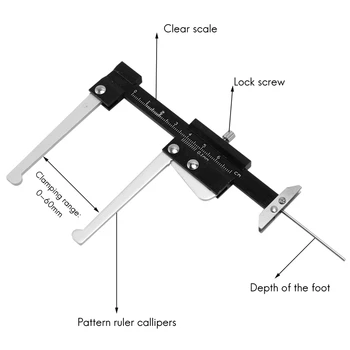 Суппорт толщины ротора дискового тормоза 0-60 мм, Микрометр, Измерительный инструмент