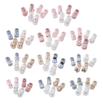 3 пары универсальных детских Вязаных носков для ног, Дышащий Подарок для душа для малышей