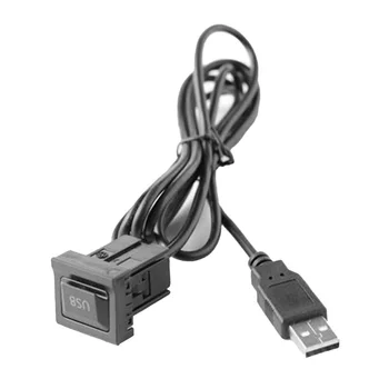1 × USB С Пылезащитным Чехлом Для Приборной Панели Заподлицо С Двойным USB-Удлинителем Высококачественная Панель USB-Порт AUX Кабель-Адаптер Для Велосипеда
