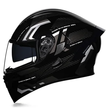 Мотоциклетный Шлем, Одобренный DOT, Полнолицевые Аварийные Шлемы с Двойным Козырьком, Модульный Откидной Шлем Для Взрослых Мужчин ABS Cascos Para Motos