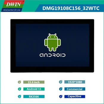 DWIN Новое поступление 15,6-дюймовый Android-дисплей 1920*1080 пикселей HD Android11 OS Емкостный сенсорный экран IPS монитор ЖК-модуль