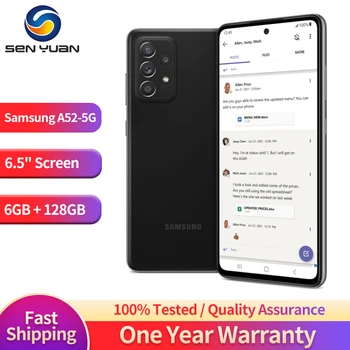 Оригинальный мобильный телефон Samsung Galaxy A52 A526B / DS 5G с двумя SIM-картами 6,5 