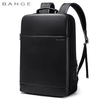 BANGE 2023 Новый дизайн, Мужские дорожные рюкзаки с подзарядкой от USB большой емкости, 15,6-дюймовый рюкзак для ноутбука, водонепроницаемая сумка для мужчин