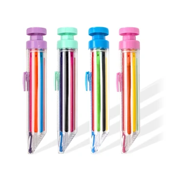 Цветные Карандаши Y1UB Многоцветные Выдвижные Карандаши Для Рисования Портативный Штабелируемый Вращающийся Карандаш