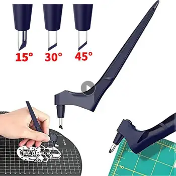 360 ° Режущий инструмент DIY Art Craft Режущий нож Со стальным вращающимся лезвием Безопасный резак Лезвия для ножей для бумаги Режущая ручка Режущие инструменты