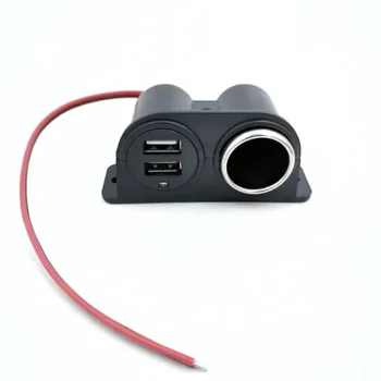 Разъем USB DC 5V 3.1A с двумя USB-портами, встроенный автомобильный адаптер для кемпинга, прикуриватель, зарядное устройство для сигарет с несколькими разъемами, разъем для автомобильного порта
