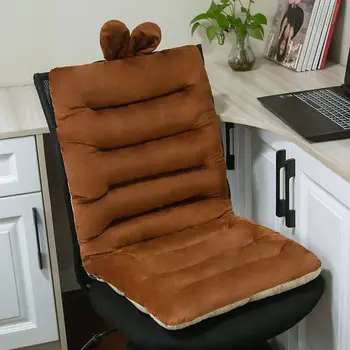Подушка для офисного кресла, цельные подушки для спинки сиденья, Утолщенный плюшевый приклад, Подушка для сидения за компьютером, коврик, домашние нижние подушки