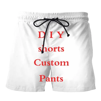 MCDV Прямая поставка Унисекс DIY Индивидуальные короткие брюки Модные повседневные летние пляжные шорты с 3D-принтом Короткие брюки