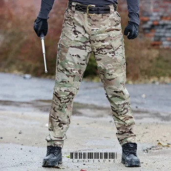 Городские тактические брюки-карго Классические походные армейские тактические брюки для бега трусцой Камуфляжные военные брюки с несколькими карманами