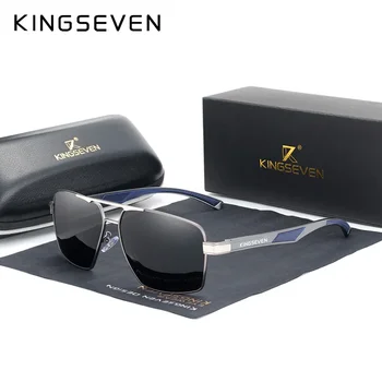 Мужские солнцезащитные очки KINGSEVEN Design из алюминия, Поляризованные мужские солнцезащитные очки Gafas De Sol, Аксессуары для очков