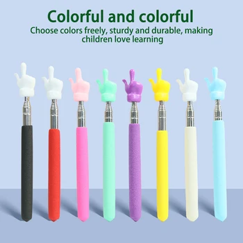 Выдвижное руководство для чтения пальцами Инструменты для дошкольного обучения, палочки, обучающие игрушки, Указка для доски для занятий с детьми, ручка
