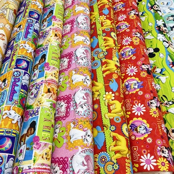 Disney Cartoon Biologische Patroon  Katoenen Doek Decal Voor Een Enl Enl Papieren Handdoek Kinderen Thuis Textiel Naaie